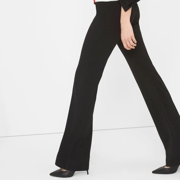 White House black market seasonless flare leg black pants trousers slacks 4R - Picture 2 of 8
